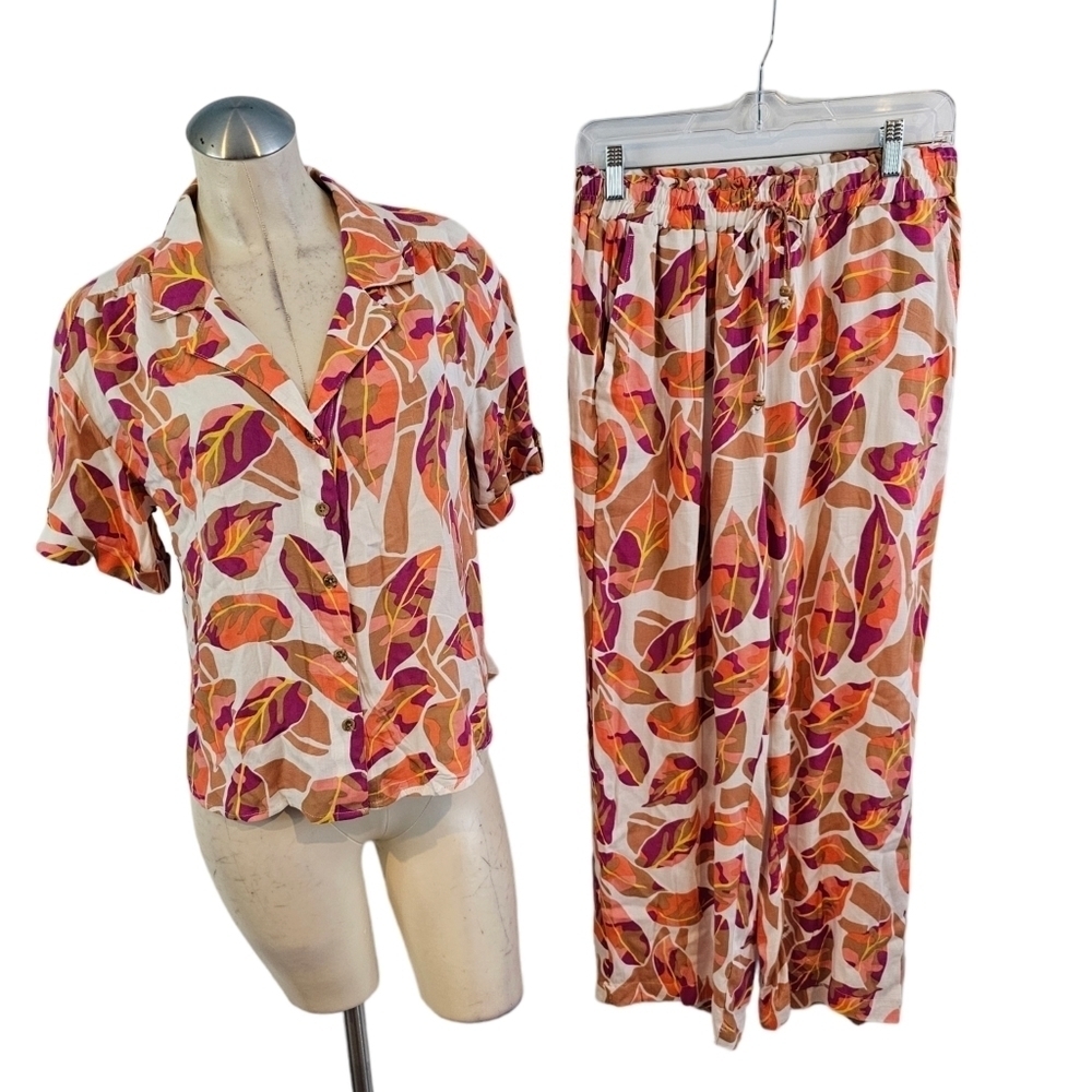 Jane & Delancey Size L Shirt Pants Set 2 Piece